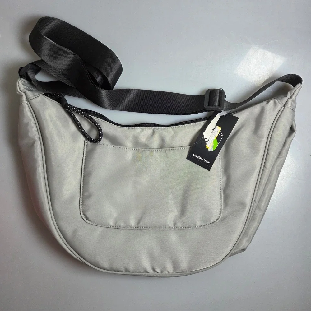 Original Use Gray Crescent Crossbody Sling Bag Adjustable Strap NWT